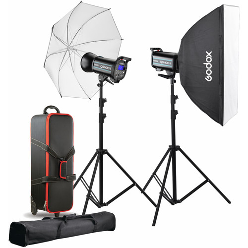 Godox QS400II 2-Light Studio Flash Kit QS400II-C B&H Photo Video