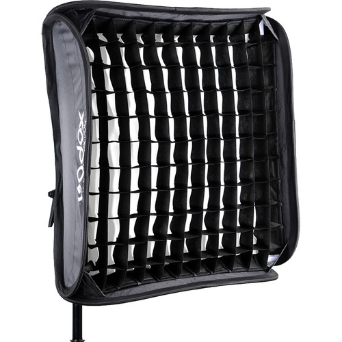 Godox S-Type Bowens Mount Flash Bracket with Softbox and Grid Kit (15.7 x 15.7")