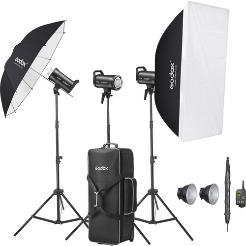 Godox SK300III-V Studio Flash Monolight (3-Light Kit)