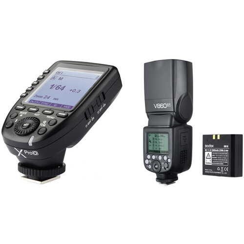 Godox VING V860IIO TTL Li-Ion Flash with XPro TTL Trigger Kit for Olympus and Panasonic Cameras