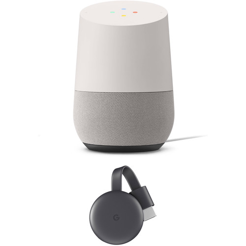 Google Home and 3nd Generation Chromecast Kit (White Slate)