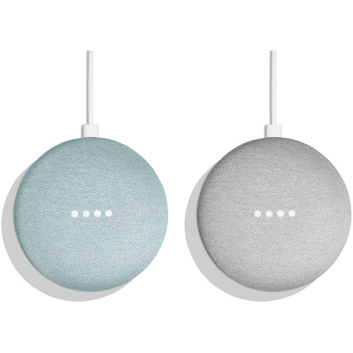 Google Home Mini Pair Kit (One Aqua, One Chalk)
