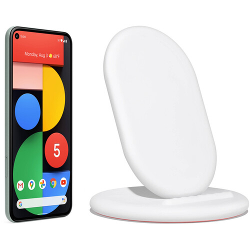 Google Pixel 5 128GB 5G Smartphone & Pixel Stand Kit (Unlocked, Sorta Sage/White)