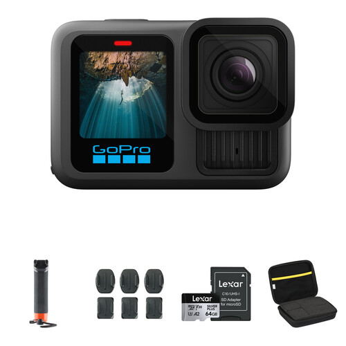 GoPro HERO13 Black with Memory Card and Accessories Bundle