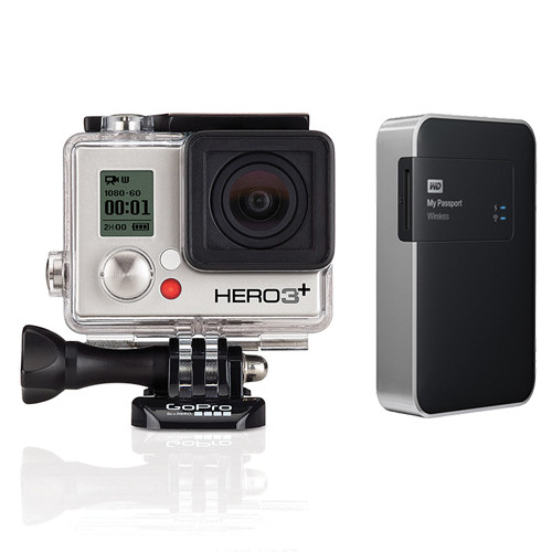 GoPro HERO3+ Silver and WD 2TB My Passport Wireless Kit