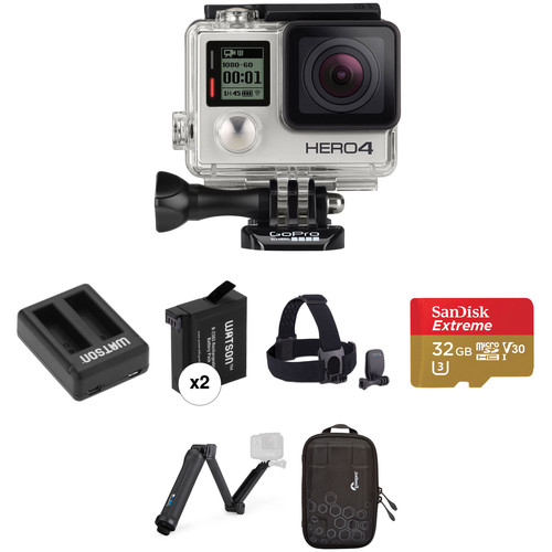 GoPro HERO4 Silver Dual Battery, Charger, and Mount Kit