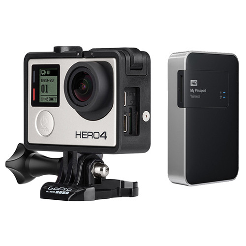 GoPro HERO4 Silver and WD 2TB My Passport Wireless Kit (Music Edition)