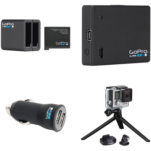 GoPro Official Accessory Bundle with Battery, BacPac, Charger, and Mounts
