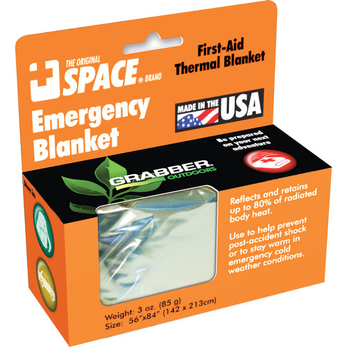 Grabber Emergency Space Blanket (Silver)