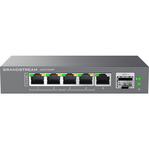 Grandstream GWN7700MP 5-Port 2.5G PoE+ Compliant Unmanaged Network Switch