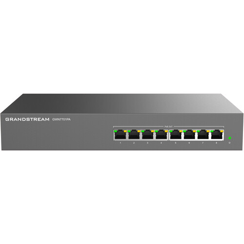 Grandstream GWN7701PA 8-Port Gigabit PoE+ Compliant Unmanaged Network Switch