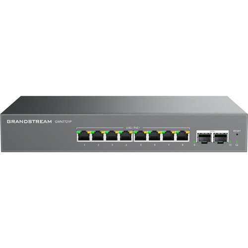 Grandstream GWN7721P 8-Port 2.5G PoE+ Compliant Managed Network Switch