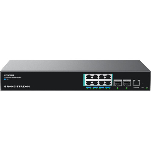 Grandstream GWN7821P 8-Port 2.5G PoE++ Compliant Managed Network Switch
