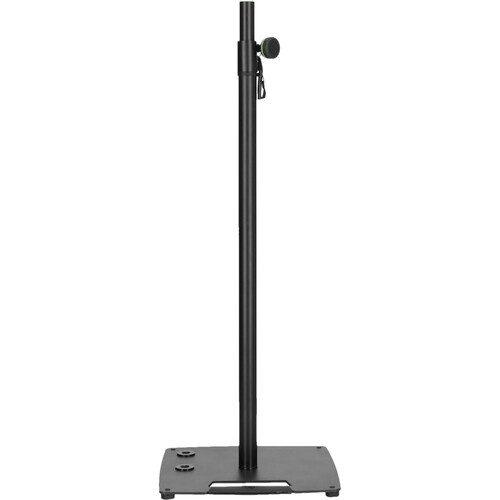 Gravity Stands Lighting/Speaker Stand with Square Steel Base and Off-Center Mounting (Black)
