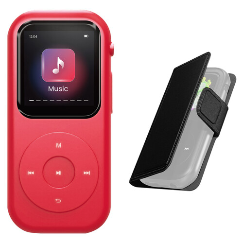 GreenTouch X3 Digital Media Player with Leather Case Kit (64GB, SD Slot, Red/Black)