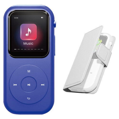 GreenTouch X3 Digital Media Player with Leather Case Kit (128GB, No SD Slot, Blue/White)