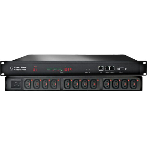 GUDE Systems 12-Fold Switched & Outlet-Metered Rack-Mountable PDU (Non-Locking)