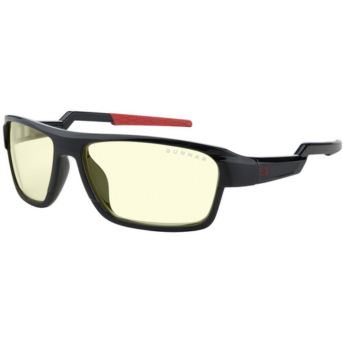 GUNNAR Lightning Bolt Gaming Glasses (Onyx Frame, Amber Lenses)