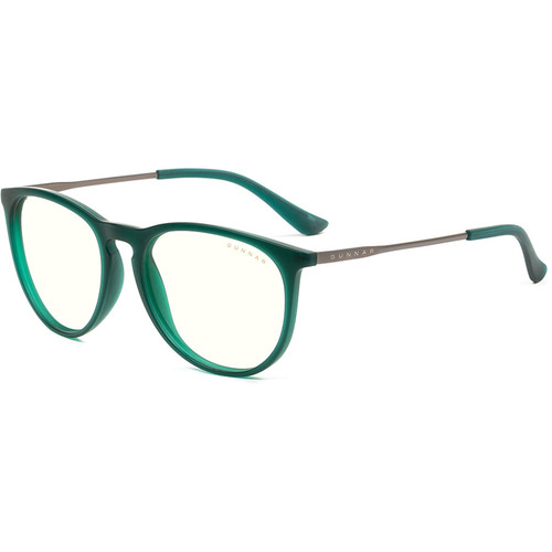 GUNNAR Menlo Computer Glasses (Emerald Frame, Clear Lens Tint)