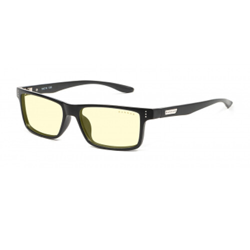 GUNNAR Vertex Gaming Glasses (Onyx Frame, Natural-Focus Lenses, Amber Lens Tint)