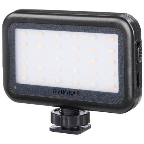 GVB Gear Mini LED On-Camera Light with USB Charging Port