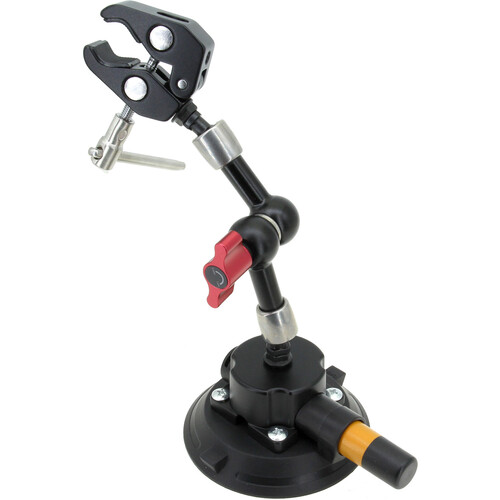 GyroVu 4" Suction Cup Mount with Heavy-Duty 7" Articulating Arm and 2" Clamp
