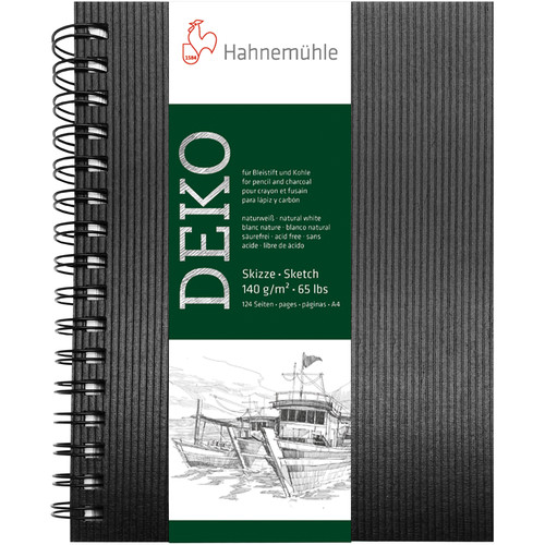 Hahnemuhle Deko Sketch Book (Black Cover, A4, 62 Sheets)