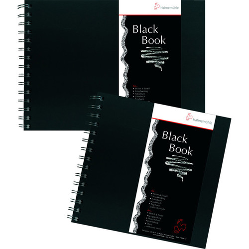 Hahnemuhle Landscape Black Page Sketch Book (Black Cover, A4, 30 Sheets)