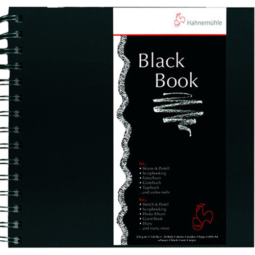 Hahnemuhle Square Black Page Sketch Book (Black Cover, 9.25 x 9.25", 30 Sheets)