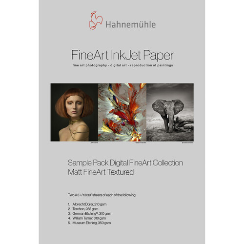 Hahnemuhle Matte Textured FineArt Inkjet Paper Sample Pack (13 x 19", 10 Sheets)