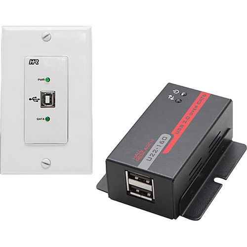Hall Technologies USB 2.0 over UTP Extender with 2-Port Hub