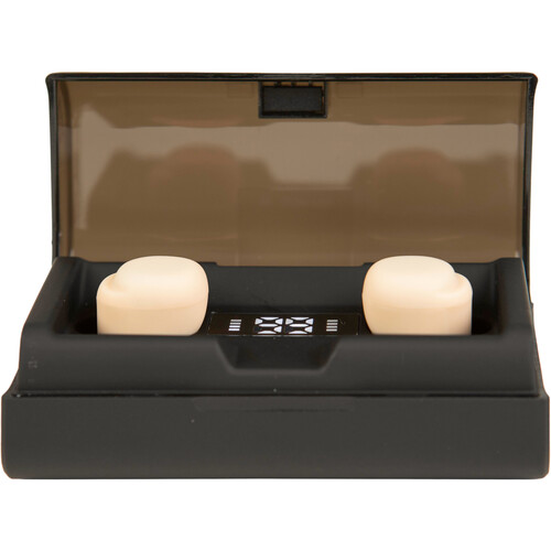 Halter Technical Pair of Microsone Bluetooth IFB Earbuds with Charging Case (Light Skin Tone)