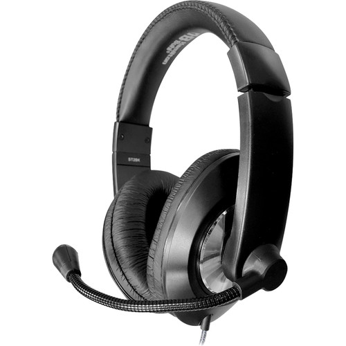 HamiltonBuhl Smart-Trek Deluxe Stereo Headset with Volume Control and 3.5mm TRRS Plug