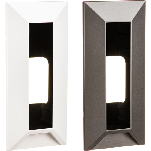 Hanwha Vision SHS-165F Flush Mount with 2 Cover Plates for TID-600R Intercom (White & Dark Gray)