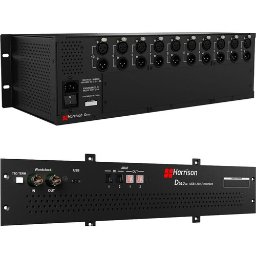 Harrison Audio D510r Rack Chassis with D510ua USB/ADAT Card Bundle