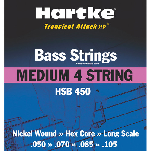 Hartke HSB 450 Bass Guitar Strings - Medium 4-String Set