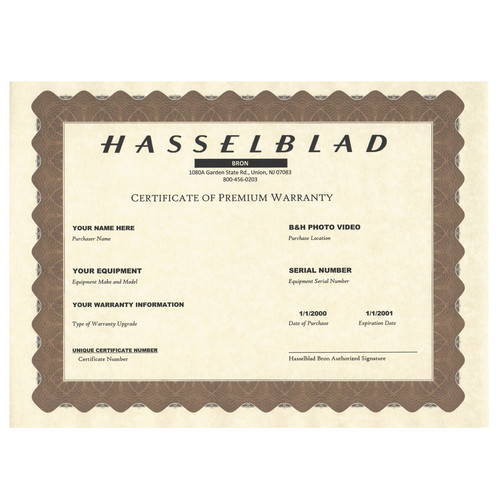 Hasselblad 2-Year Premium Warranty for CFV-50