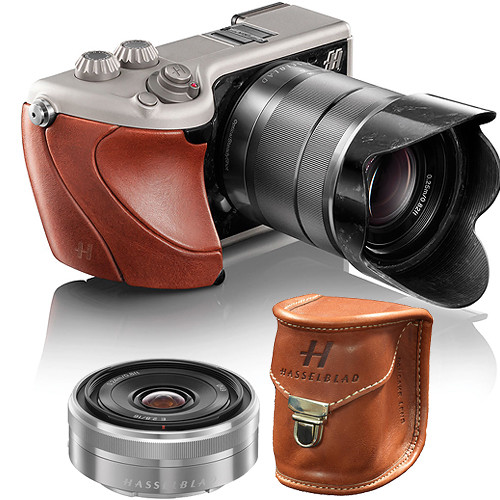 Hasselblad Lunar Mirrorless Digital Camera with 18-55mm and 16mm Lenses Kit (Brown Tuscan Leather)