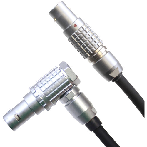 Hawk-Woods 6-Pin LEMO Male to 8-Pin LEMO Female Right-Angle Power Cable for Ronin 2 (11.8")