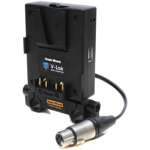 Hawk-Woods Mini V-Lok Mounting Plate with 15mm LWS Rod Clamp for Canon C500 MK II