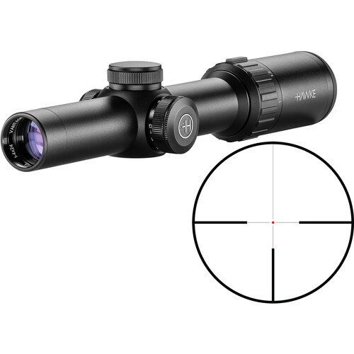 Hawke Sport Optics 1-4x24 Vantage 30 WA Riflescope (L4A Fiber Dot Reticle, Matte Black)