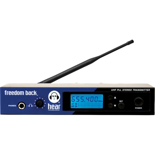 Hear Technologies Freedom Back Transmitter UHF Wireless Transmitter with Rackmount Kit (B: 655 to 679 MHz)