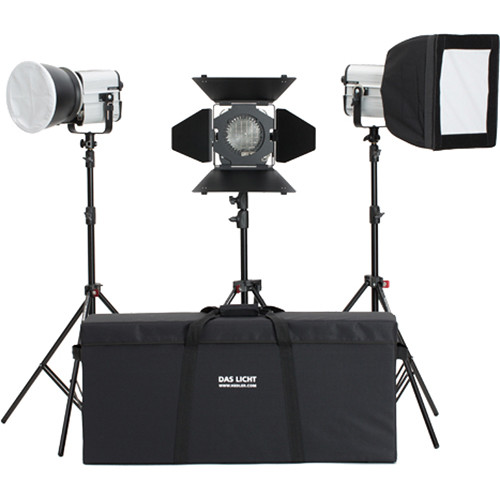 Hedler DF25 HMI Fresnel Interview 3-Light Kit