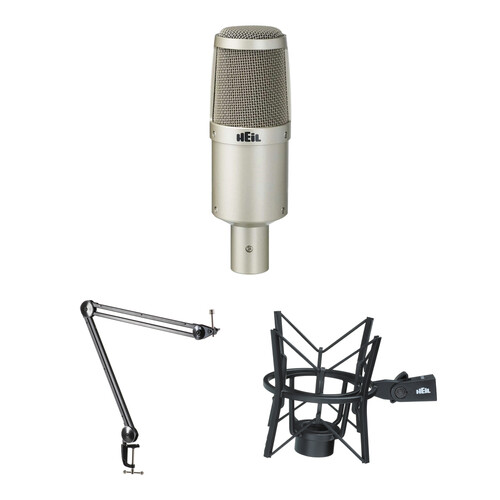 Heil Sound PR 30 Dynamic Supercardioid Microphone Kit with Shockmount and Boom Arm (Champagne)