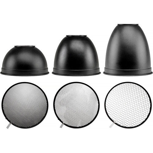 Hensel Reflector and Grid Kit (9")