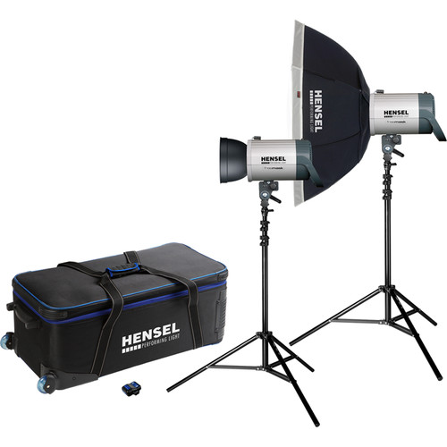 Hensel Integra Plus Octa Kit 1000 with 2 Stands/ Wheeled Case
