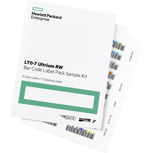 Hewlett Packard Enterprises LTO-7 Ultrium RW Barcode and Cleaning Label Set