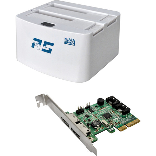 HighPoint RocketStor 5322 Dual-Dedicated 6 Gbps eSATA Storage Dock Kit with 4-Port SATA RAID HBA