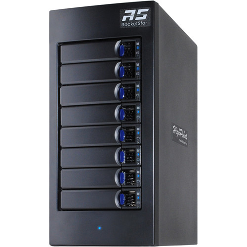 HighPoint rDrive 6628 Series 80TB 8-Bay Thunderbolt 3 Hardware RAID Array for Windows (8 x 10TB)