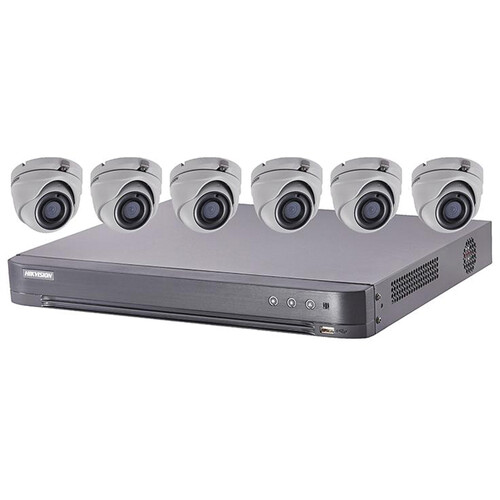 Hikvision T7208U2TA6 8-Channel 5MP DVR with 2TB HDD & 6 5MP Turret Cameras Kit